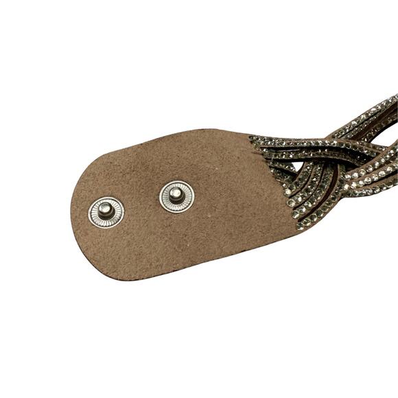 Paparazzi Rhinestone Bring on the Bling Multi-Layer Bracelet Western Boho Brown - Picture 4 of 9